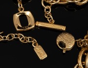 YVES SAINT LAURENT gold plated necklace and matching bracelet in original box of purchase, ​​​​​​​the necklace 50cm long. - 2