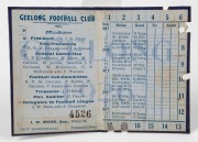 1908 WILLS VICTORIAN FOOTBALL FLAGS: Originally issued with pins, these five examples are intact, but without pins: Ballarat F.C. (Havelock back), Brunswick F.C. (blank back), Northcote F.C. (Capstan back), Prahran F.C. (Capstan back), and Williamstown F. - 2