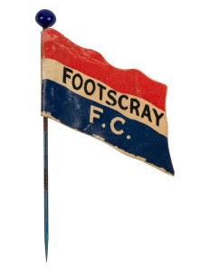 1908 WILLS VICTORIAN FOOTBALL FLAGS: Footscray F.C. (Capstan back) with pin.