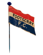 1908 WILLS VICTORIAN FOOTBALL FLAGS: Footscray F.C. (Capstan back) with pin.