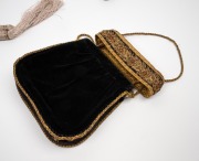 Group of three vintage and antique evening bags including embroidered silk and beadwork, early 20th century, ​​​​​​​the largest 33cm high. - 4