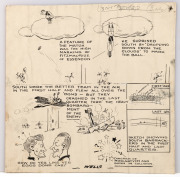 Cartoonist SAMUEL WELLS at ESSENDON MATCHES: May 1922 Essendon defeats South Melbourne by kicking 7 goals to nil in the last quarter; May 1922 Essendon draws with Fitzroy (with no goals kicked in the first quarter); the 1922 Preliminary Final in which Fit - 2