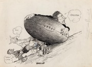 Cartoonist SAMUEL WELLS at CARLTON MATCHES: May 1922 Carlton defeats Fitzroy with "the ground looking like a battlefield"; July 1922 Carlton defeat Collingwood by 5 points after a game that was like a see-saw till Alec Farrow kicked the winning goal; also