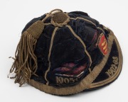 An Essex County F.A. representative football cap, awarded for the seasons 1902-03, 1903-04, 1904-05 and 1905-06; some damage. - 2