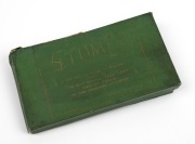 "STUMPZ - THE INDOOR CRICKET GAME": English, c.1930s, by Thomas de la Rue & Co., box with folding board, 10 cricketer/pawns, two packs of cards, spinning top, score board and rule book, board opens to 44.5cm square. "The indoor cricket game played by the - 3