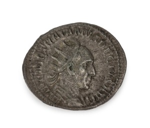 Roman Empire: AR Antoninianus Trajan Decius (249-251 AD),. Rome Mint, R.I.C. 28b Uberitas reverse.