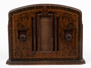 PHILCO vintage walnut cased mantle radio, ​​​​​​​23cm high.