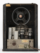 HEALING "Golden Voice" tombstone mantle radio in walnut case, 45cm high. - 2