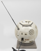 JVC VIDEOSPHERE vintage television in cream colourway with original chain and later base, circa 1970s, ​​​​​​​ 32cm high. - 2