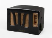 RCA VICTOR vintage shelf radio in black bakelite case, ​​​​​​​13cm high.