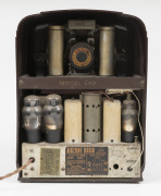 AIRZONE "RADIO STAR" vintage mantle radio in tombstone brown bakelite case, ​​​​​​​36cm high. - 2