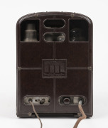 EMERSON vintage brown bakelite radio in tombstone case, ​​​​​​​25.5cm high. - 2