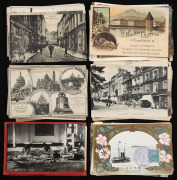 POSTCARDS - WORLD: A group of mainly photographic postcards, including views of France, Belgium, Italy, Switzerland, Ceylon, Ottoman Palestine, and others. (Total: 70; 42 unused; 28 used)