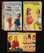POSTCARDS: UNITED KINGDOM - BAMFORTH & CO.: Group of more than sixty 'saucy seaside' postcards, mostly 1960s but some cards as early as the 1940s, with art by Arnold Taylor and Ben Fitzpatrick. (60+ items)