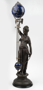 DIANA (The Huntress) reproduction mystery clock, 20th century, 76cm high overall.