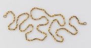 An Italian 18ct gold chain (missing clasp), 20th century, stamped "Italy, 750" 61cm long, 16 grams. - 2
