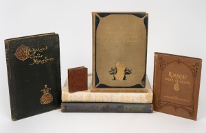 THE RUBAIYAT OF OMAR KHAYYAM seven assorted editions dating from 1885-1909, including a limited edition of 1,000 copies, mixed condition.