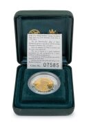 DONALD BRADMAN PROOFS: Two 2001 PM/RAM joint-issue commemorative coins - $20 bi-metal gold and silver coin in presentation case with box, together with $5 silver coin in presentation case with box and CoA. (2). - 2