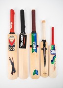Group of five signed miniature cricket bats, comprising signatures of Shane Watson (with CoA), Allan Border and Sunil Gavaskar (with CoA), Steve Waugh, Mark Waugh, and Graham Yallop. - 2