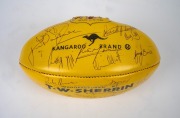 A circa 1980s "Kangaroo Brand" football signed by more than thirty Swans players, including Graham Teasdale, Barry Round, Terry O'Neill, Gary Brice, and many more. - 4