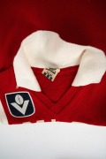 A match-worn early 1980s short-sleeved South Melbourne Swans VFL guernsey, VFL logo and "M.L.C. Insurance" branding on front, number 35 on back. - 3
