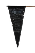 1956 MELBOURNE OLYMPIC PREMIERSHIP: Souvenir pennant incorporating the Olympic rings with Collingwood team list, including noted Thorold Merrett and Murray Weideman. Extremely rare - produced for a theoretical Collingwood win that did not eventuate, with - 2