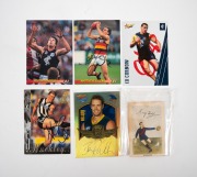 A filing box filled with a large quantity of mostly sorted Select and official AFL (Team Coach) trading cards (3400+), some signed; card series span the years 1994 to 2017. (qty.) - 2