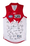 AFL "On-Field Team Gear" Sydney Swans guernsey, signed by more than forty members of the c. 2013 Swans roster, including Jarrad McVeigh, Kieran Jack, Jude Bolton, and others.