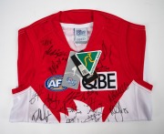 AFL "On-Field Team Gear" Sydney Swans guernsey, signed by more than forty members of the c. 2013 Swans roster, including Jarrad McVeigh, Kieran Jack, Jude Bolton, and others. - 2