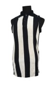 1964 COLLINGWOOD GUERNSEY: Short-sleeved guernsey with tag that reads "A Mascot Production Made Expressly For Meret - Thorold Merrett's Sports Store Melbourne", number 3 stitched in vinyl on back panel. Ken Turner played as number 3 for Collingwood in tha - 2