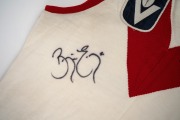 Bernie Evans' c. 1984 short-sleeved South Melbourne Swans VFL guernsey, VFL logo and Tooheys branding on front, number 15 on back; Evans signature present on both front and back. - 3