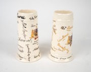 1966/67 AUSTRALIAN CRICKET TOUR OF SOUTH AFRICA: Two gilt ceramic beer steins featuring 25+ original signatures, including those of Australians Bill Lawry, Bob Cowper, Ian Chappell, Keith Stackpole, Bob Simpson, and Ian Redpath, as well as South Africans - 4