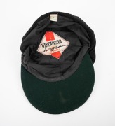 RICHARD HADLEE - NEW ZEALAND TEST CAP: Circa 1980s New Zealand black cloth Test Team cap, manufacturer "Westminster By Freister", with embroidered "silver fern" emblem of New Zealand to front. The cap has been signed by Hadlee to the inside. Hadlee played - 4