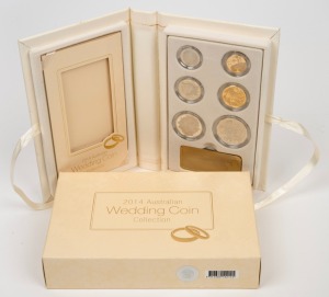 2014 WEDDING COINS: RAM six-coin proof set, in presentation case with box.
