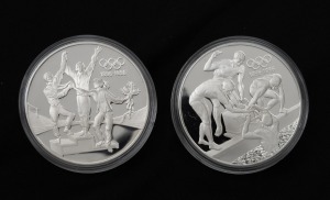 1993 $20 silver Proof pair produced for the IOC Centennial 1896-1996 Series - Fair Play and Friendship, (2).