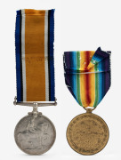 SOUTH AFRICA: WORLD WAR ONE pair comprising Victory Medal with bronze oak leaf impressed to CPL. F.A. McINTOSH S.A.S.C. and the British War Medal impressed S/SJT. F.A. McINTOSH S.A.P.C., (2). McIntosh was Mentioned in Despatches.