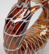 FULVIO BIANCONI (1915-1996) "Mermaid, Decoro a Rete" Murano glass figural carafe, for VENINI, circa 1950, three line acid etched mark to base "Venini, Murano, Italia", 23cm high. - 3
