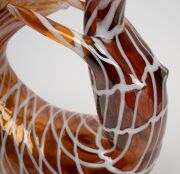 FULVIO BIANCONI (1915-1996) "Mermaid, Decoro a Rete" Murano glass figural carafe, for VENINI, circa 1950, three line acid etched mark to base "Venini, Murano, Italia", 23cm high. - 4