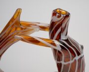 FULVIO BIANCONI (1915-1996) "Mermaid, Decoro a Rete" Murano glass figural carafe, for VENINI, circa 1950, three line acid etched mark to base "Venini, Murano, Italia", 23cm high. - 6