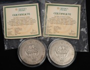 BELARUS - THE NUTCRACKER: Two 2009 "Fairy Tales" 20 ruble coins, each 28.28g sterling silver, antiqued finish with blue zircon accent, both in coin capsules with CoA. (2). - 2