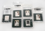 ANDORRA: Group of six 10 Diner rectangular sterling silver coins, all in retail packaging with CoA, comprising 2008 Leonardo da Vinci (coloured x2), 2010 John Paul II, and 2010 Albrecht Durer (coloured x3). (Total: 6).