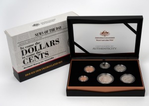 IN COME THE DOLLARS, IN COME THE CENTS: 2016 RAM six-coin uncirculated set, limited edition #825/10000, in presentation case with box and CoA.