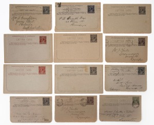 1914-18 MILITARY VIEW LETTERCARDS: including "2nd A.I.F. Embarking (wharf)" illustration Unused; "2nd A.I.F. Embarking (wharf)" illustration Used Nov.1915; "2nd A.I.F. Embarking (gangway)" illustration, Standard Fire & Marine Insurance agent's typed mess