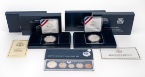 United States of America: U.S. MINT ONE DOLLAR SILVER PROOFS: 2003 First Flight Centennial together with 2004 Lewis & Clark Bicentennial, both in case with box and CoA; plus 1967 United Stated Special Mint Set, in case with box. (3 items)