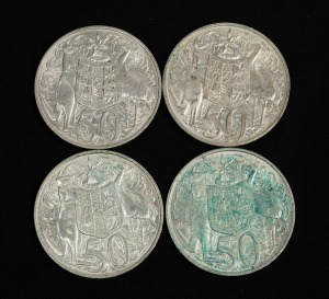 ELIZABETH II, 1966, fifty cents, (4), mixed condition.