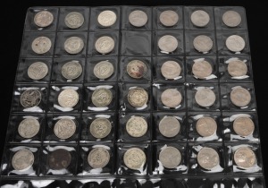 One Shilling: 1910-1962 duplicated range in very mixed condition, up to 1943 (9), later (13), plus a range of ten cent coins. (Total 41)