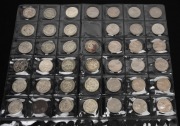 One Shilling: 1910-1962 duplicated range in very mixed condition, up to 1943 (9), later (13), plus a range of ten cent coins. (Total 41)