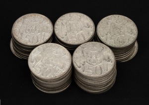 ELIZABETH II, 1966, fifty cents, (50), mainly VF-EF.