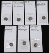 INDIA: A small group of INDO-GREEK silver drachms (4) circa 150 - 65 BCE; together with three INDO-SASSANIAN silver coins (3) circa 8th - 10th Century. (Total: 7).