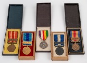JAPAN: A group of medals, all in the boxes of issue, comprising 1904-05 Russo - Japanese War Medal; 1918-22 Siberian Intervention Medal; 1928 Showa Enthronement Medal; 1931-34 Manchurian Incident War Medal; 1937 China Incident War Medal; (5 items).